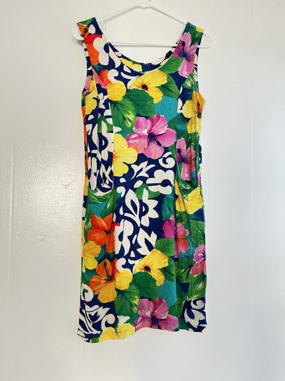 JAMS WORLD Dress Sleeveless Tropical Rayon Floral Beach Resort Wear Cruise Sz 5